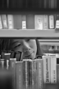 peaceful mind in library