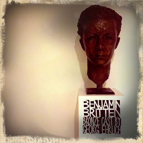Benjamin Britten in bronze by Michael Ambjorn