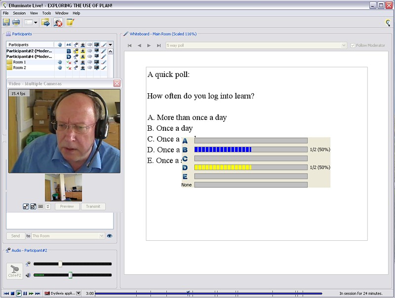 Elluminate web conferencing software screenshot