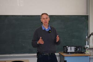 Prof Chris Szejnmann wearing Swivl 'marker'