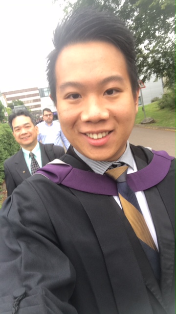 Jacky on his way to the graduation ceremony