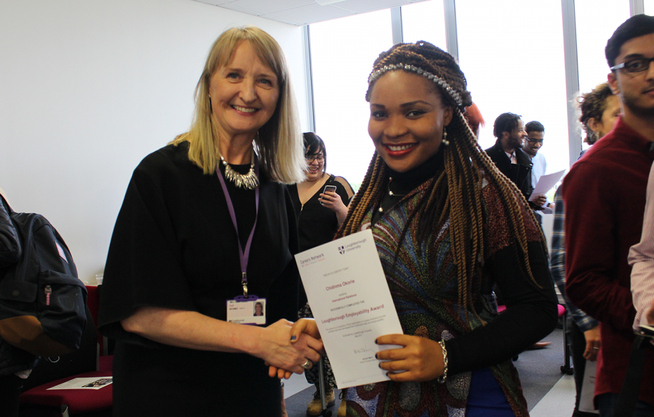 Receiving the Loughborough Employability Award