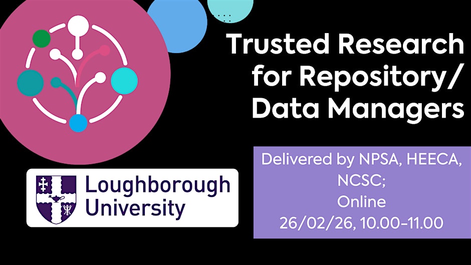 Details of the seminar, on a black background including the logos of Lboro University and CaSDAR