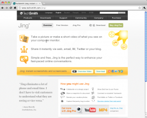 Jing web screengrab