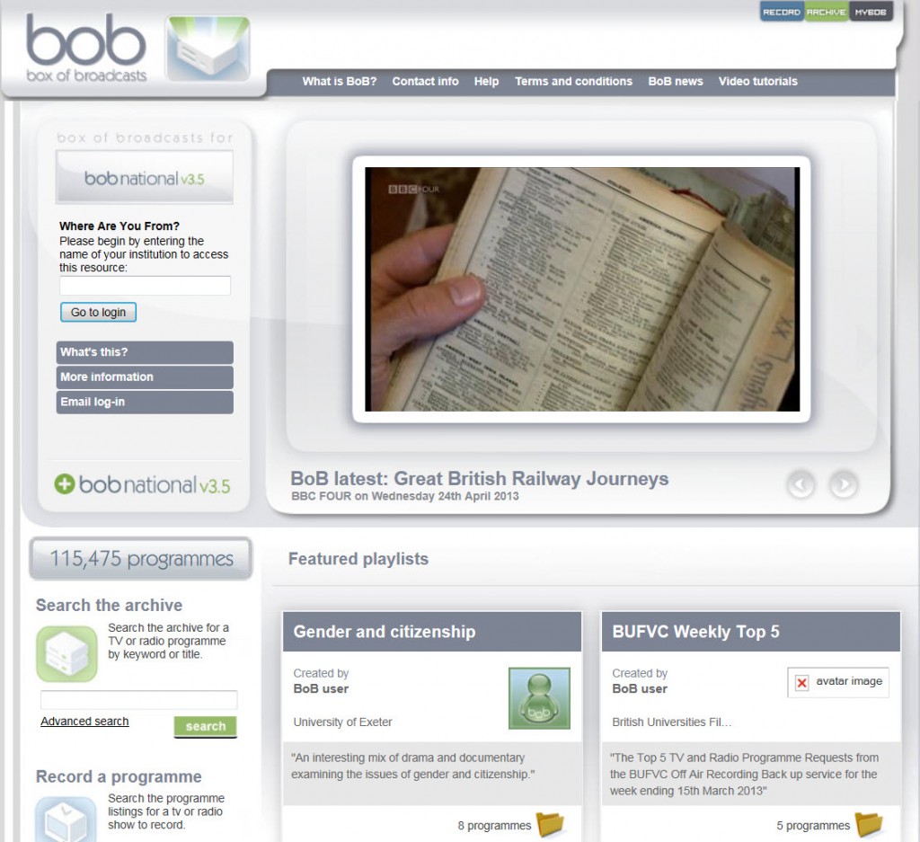 BoB screenshot – Teaching and Learning Blog