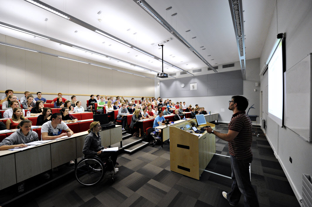 Image of students in a lecture theatre