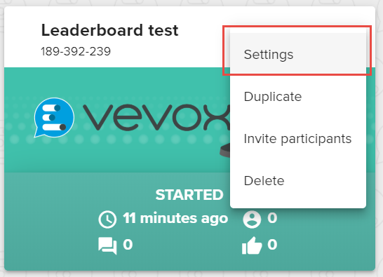 Show a leaderboard to participants – Vevox helpsite